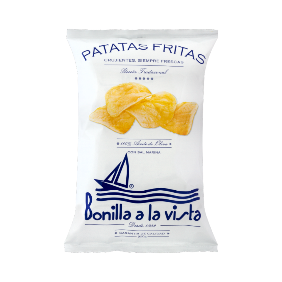 <p><a href="https://despanabrandfoods.com/products/bonilla-a-la-vista-potato-chips?variant=39649761329304" rel="nofollow noopener" target="_blank" data-ylk="slk:Shop Now;elm:context_link;itc:0;sec:content-canvas" class="link ">Shop Now</a></p><p>Best Splurge: Bonilla a la Vista Potato Chips</p><p>Despaña Brand Foods</p><p>$4.50</p><span class="copyright">Despaña</span>