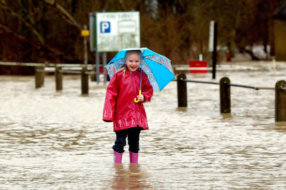 two weeks rain in one day: uk weather