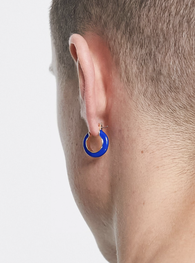 Non Pierced Earring, Mens Single Hoop Earring, Barbell earring