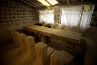 Tables and chairs made from blocks of salt are seen at the salt hotel on Uyuni salt lake, which holds the world's largest reserve of lithium, about 500 km (311 miles), south of La Paz, November 28, 2010. REUTERS/Gaston Brito