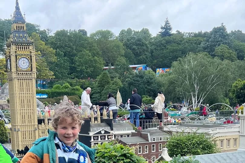 Birmingham blogger Lavania Oluban's son Arlo enjoying the Legoland view of London landmarks