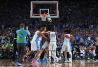 <p>The North Carolina Tar Heels celebrate after defeating the Gonzaga Bulldogs during the 2017 NCAA Men’s Final Four National Championship game at University of Phoenix Stadium on April 3, 2017 in Glendale, Arizona. The Tar Heels defeated the Bulldogs 71-65. (Photo by Tom Pennington/Getty Images) </p>