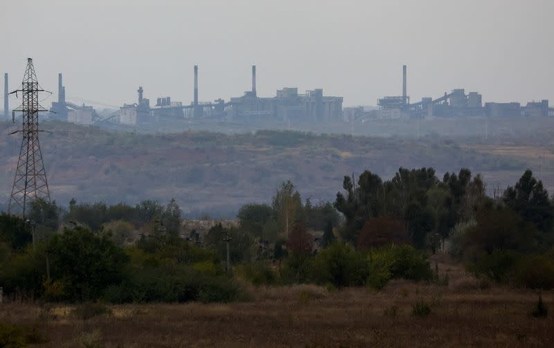 A view shows Avdiivka Coke and Chemical Plant