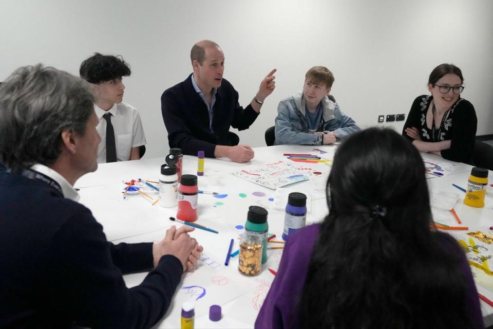 The Prince of Wales discussed mobile hone use with young people (Getty Images)