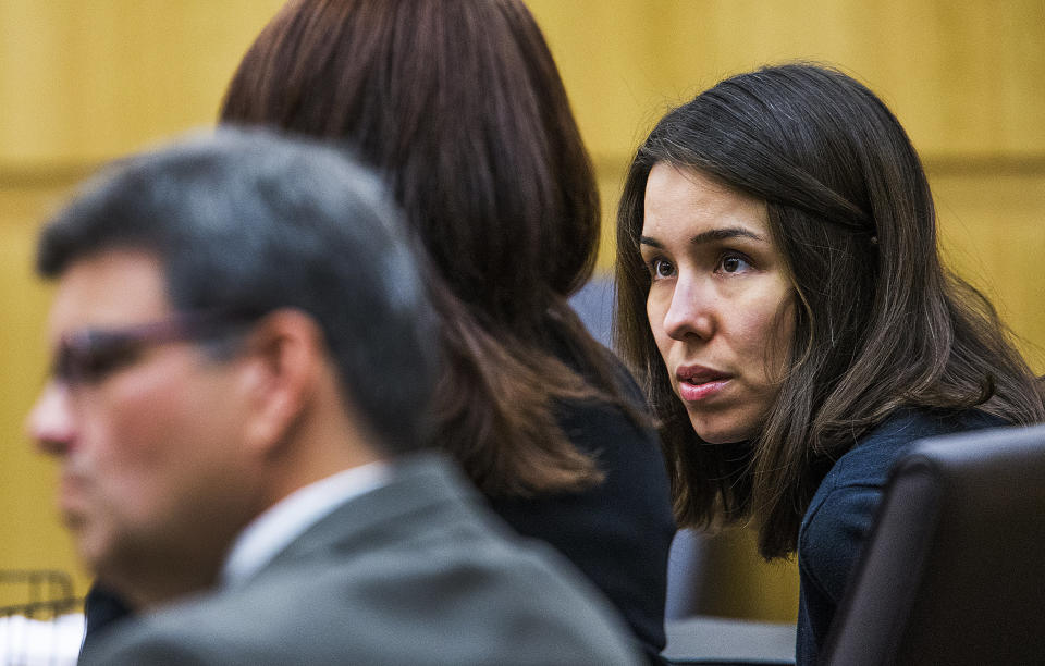 Jodi Arias in court during the second day of her penalty retrial on October 22, 2014.