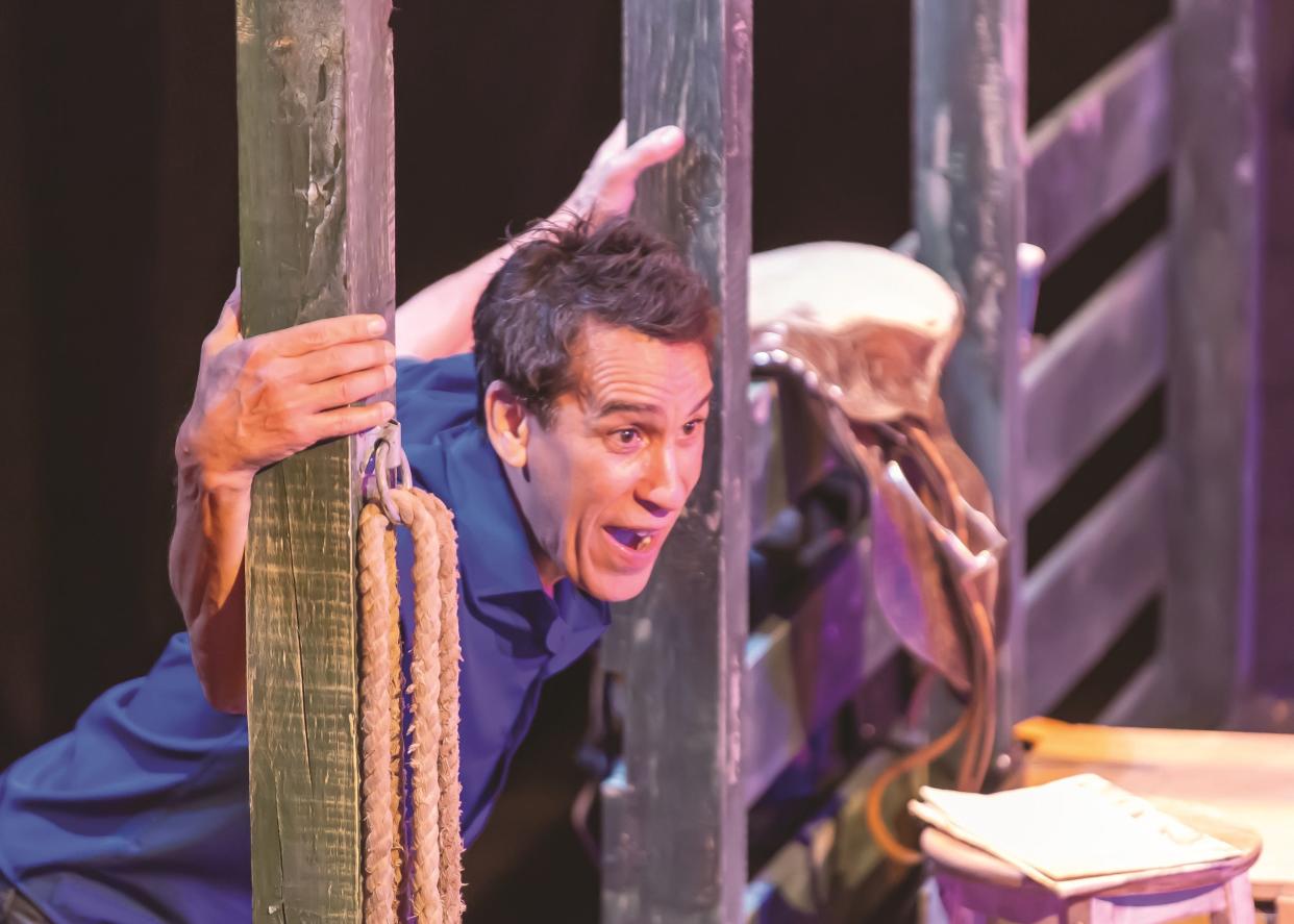 Robert Montano performs his one-man show "Small" at Lyric Theatre of Oklahoma's Plaza District theater.