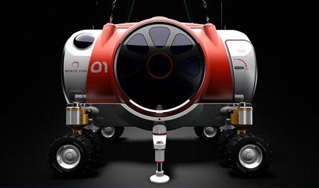 An artist rendering from World View Enterprises, Inc. released on October 22, 2013, shows a six-passenger, two-pilot pressurized capsule that is being designed to fly in Earth's stratosphere, about 19 miles (30 kim) above the planet's surface. REUTERS/World View Enterprises, Inc./Handout via Reuters