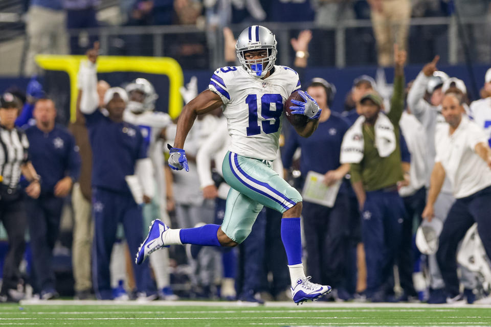 The Cowboys used Amari Cooper correctly in their Thanksgiving victory against the Redskins. Cooper caught eight passes for 180 yards and two touchdowns. (Getty Images)