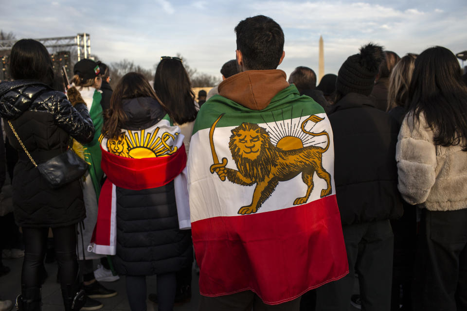 Proteste gegen die iranischen Machthaber, hier in Washington, DC. (Bild: Probal Rashid/LightRocket via Getty Images)