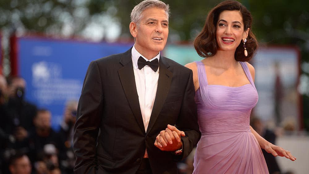 George et Amal Clooney à la Mostra de Venise, le 2 septembre 2017. - Filippo Monteforte - AFP