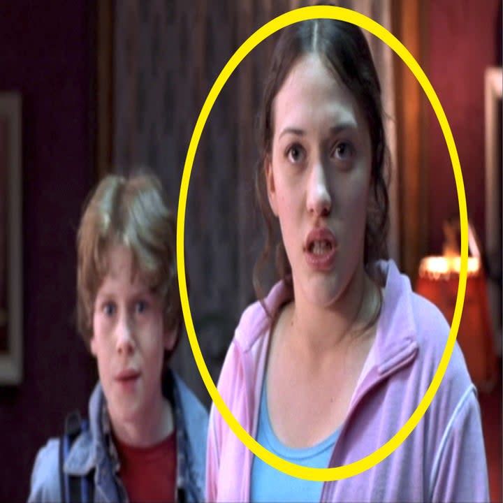 Kat's face circled in one of the scenes