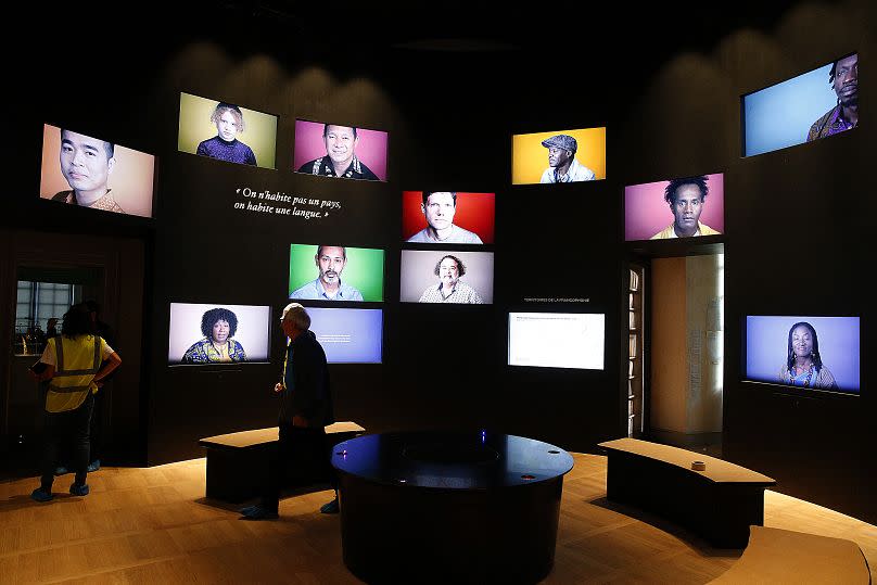 An exhibition room at the Renaissance Castle in Villers-Cotterets, on 11 October 2023, to house the International French Language Centre.