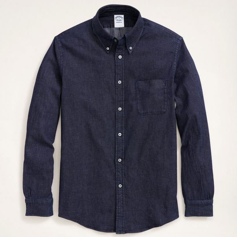 Regent Regular Fit Japanese Stretch Denim Shirt