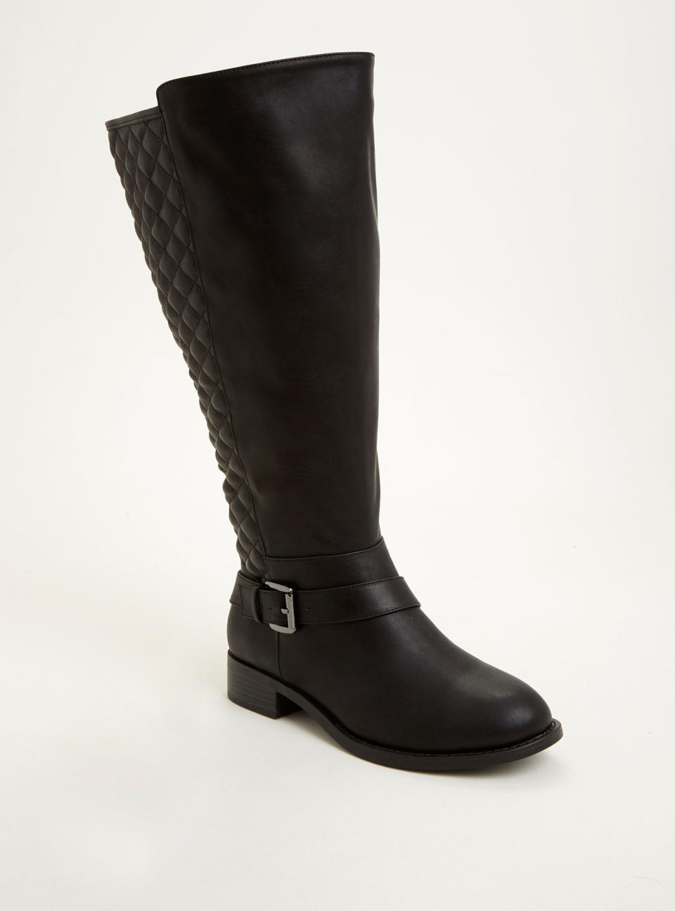 <a href="http://www.torrid.com/product/quilted-side-zip-buckle-knee-high-boots-wide-width-wide-calf/10963125.html?cgid=shoes-boots#start=6" target="_blank">Shop them here</a>.