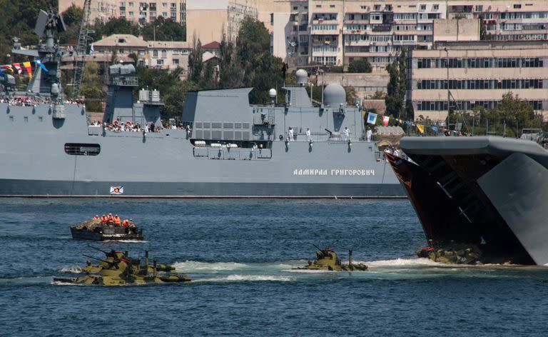 Celebraciones del Día de la Marina en Sebastopol, Crimea, en 2018 