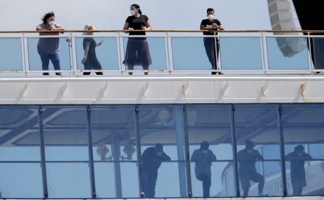 Passengers on board the Coral Princess