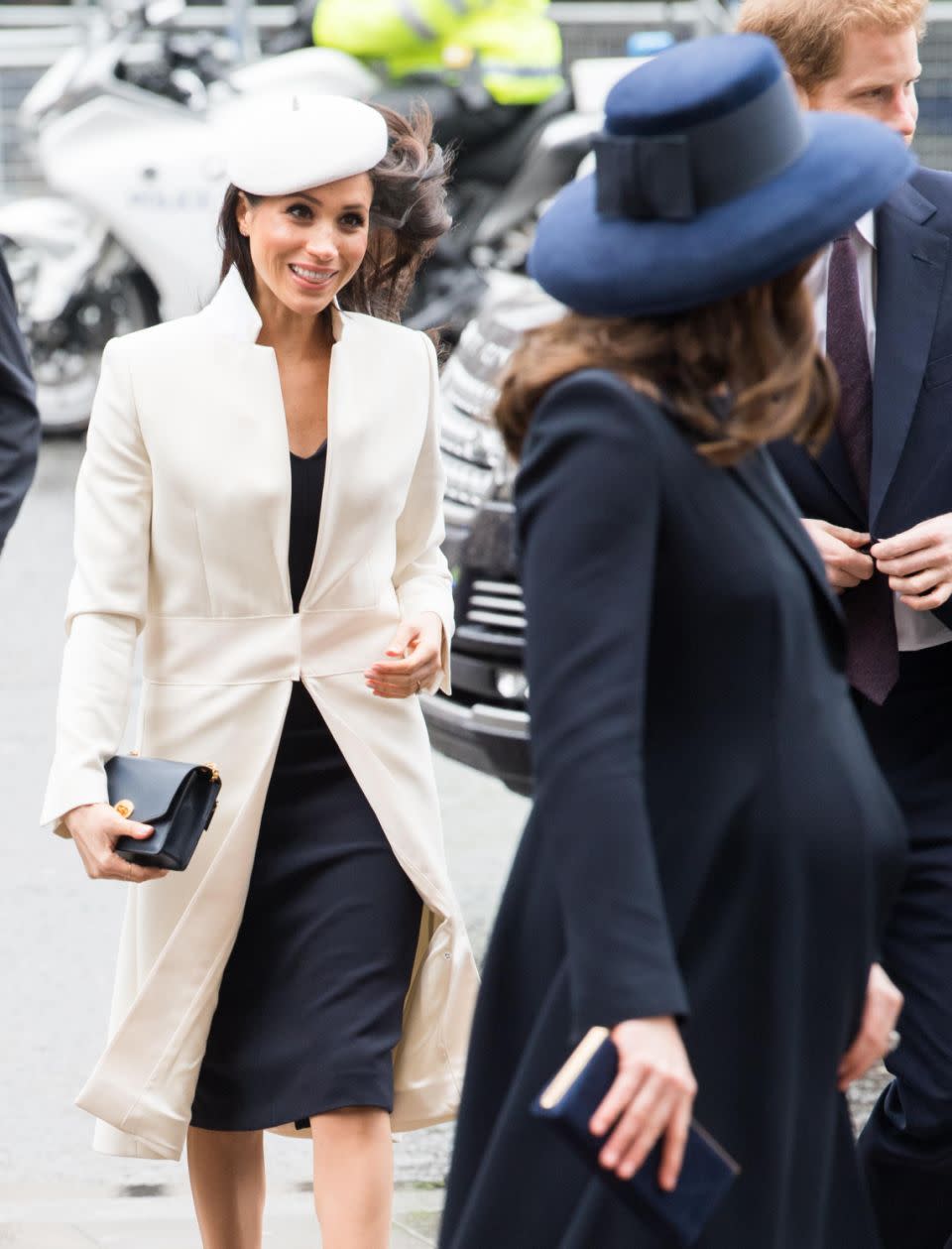 Its unusual for the royal ladies to have such an obvious outfit double up. Photo: Getty