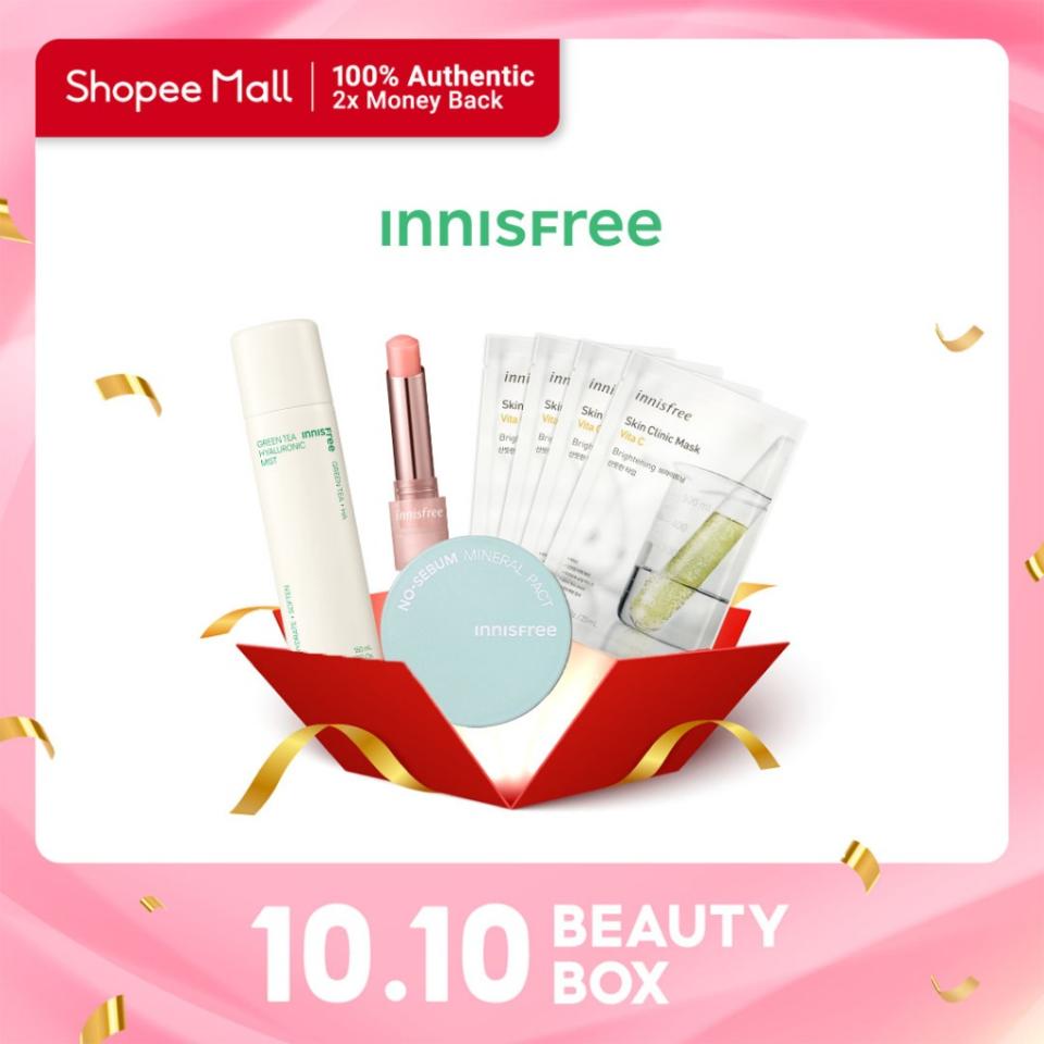 Shopee x INNISFREE Beauty Box - 10.10 Look Good and Feel Good Box. (Photo: Shopee SG)