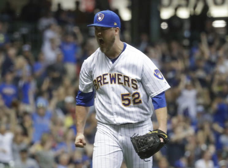 Jimmy Nelson's breakout has been a huge factor in the Brewers rise to prominence. (AP Photo)