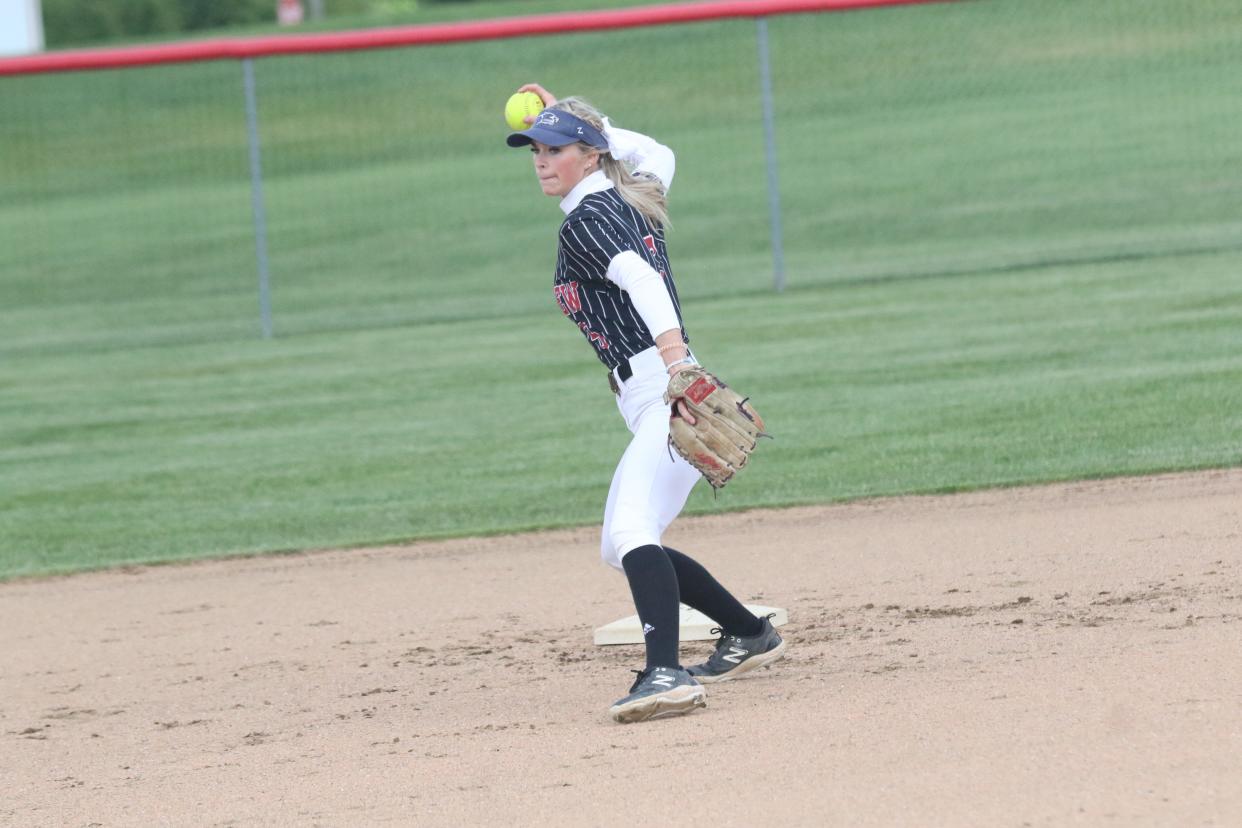 Crestview's Sophie Durbin played in her final postseason game in a Cougar uniform in a 10-5 loss to Galion on Friday night.