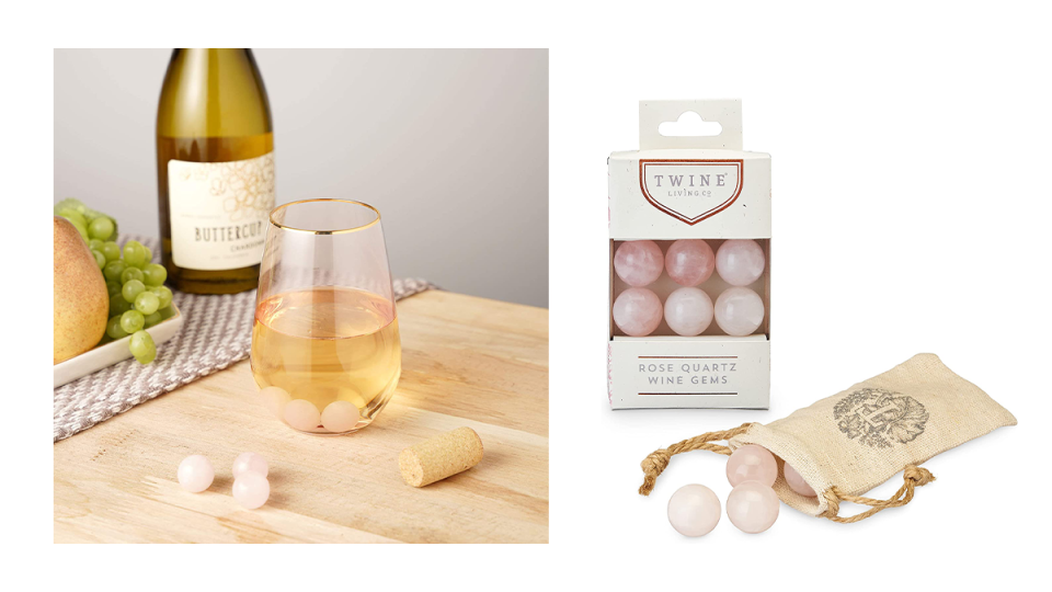 Best gifts for teachers 2023:  Rose Quartz Wine Gems