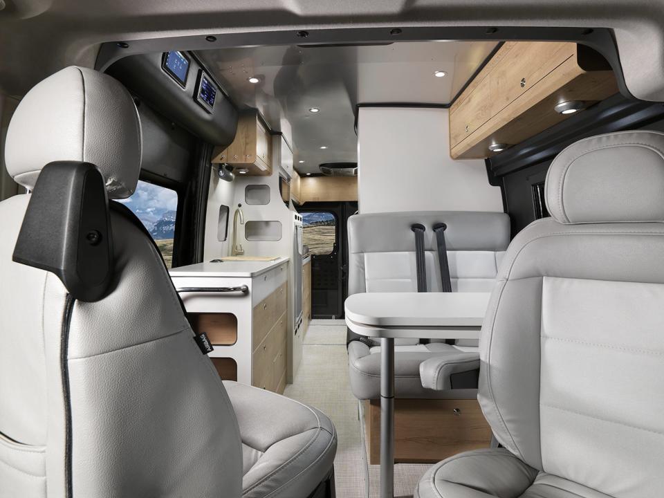 Inside inside Airstream's new Rangeline Touring Coach