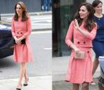 <p>Middleton first wore this red Eponine London skirt set in March 2016 to visit with the XLP Project and then again a year later to attend a film launch with the Heads Together campaign. </p>