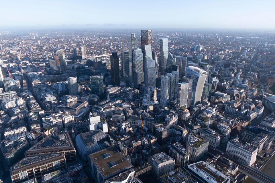 <p>A bird’s eye view of the City mid-decade</p> (Didier Madoc-Jones of GMJ / City of London Corporation’)