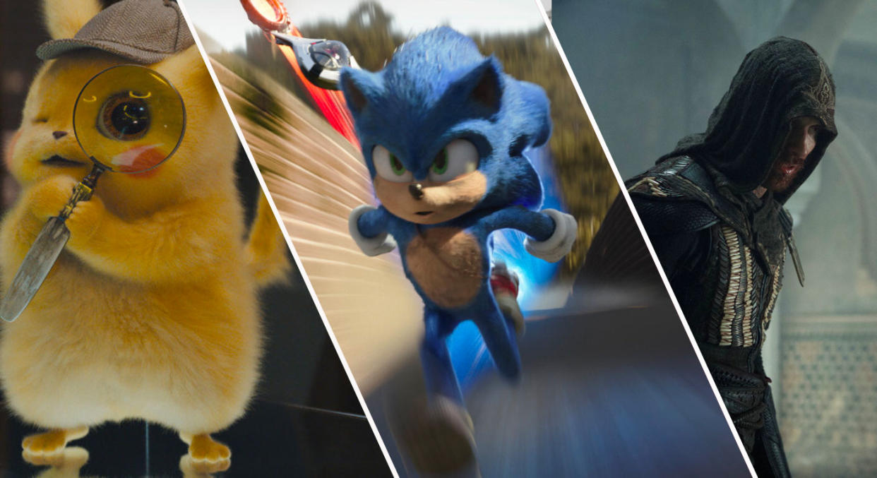 Detective Pikachu, Sonic The Hedgehog and Assassin's Creed