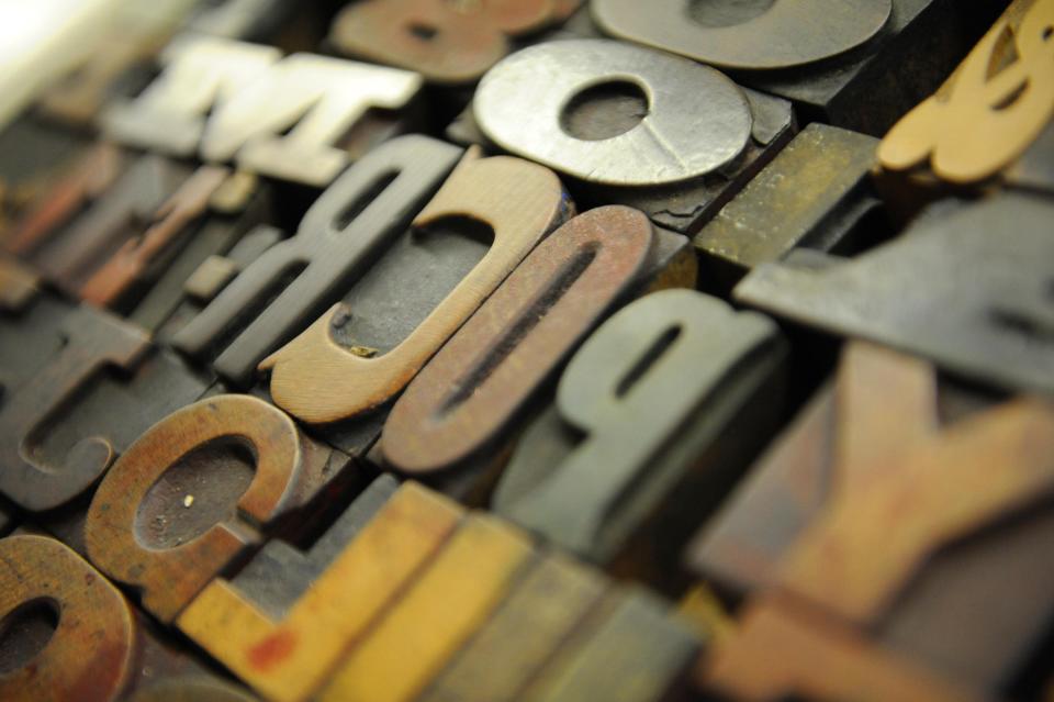 Wood type on display at the Hamilton Wood Type and Printing Museum in Two Rivers.