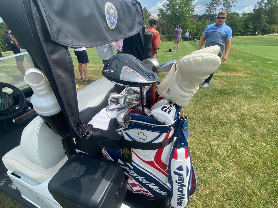 Former President Trump's golf bag.