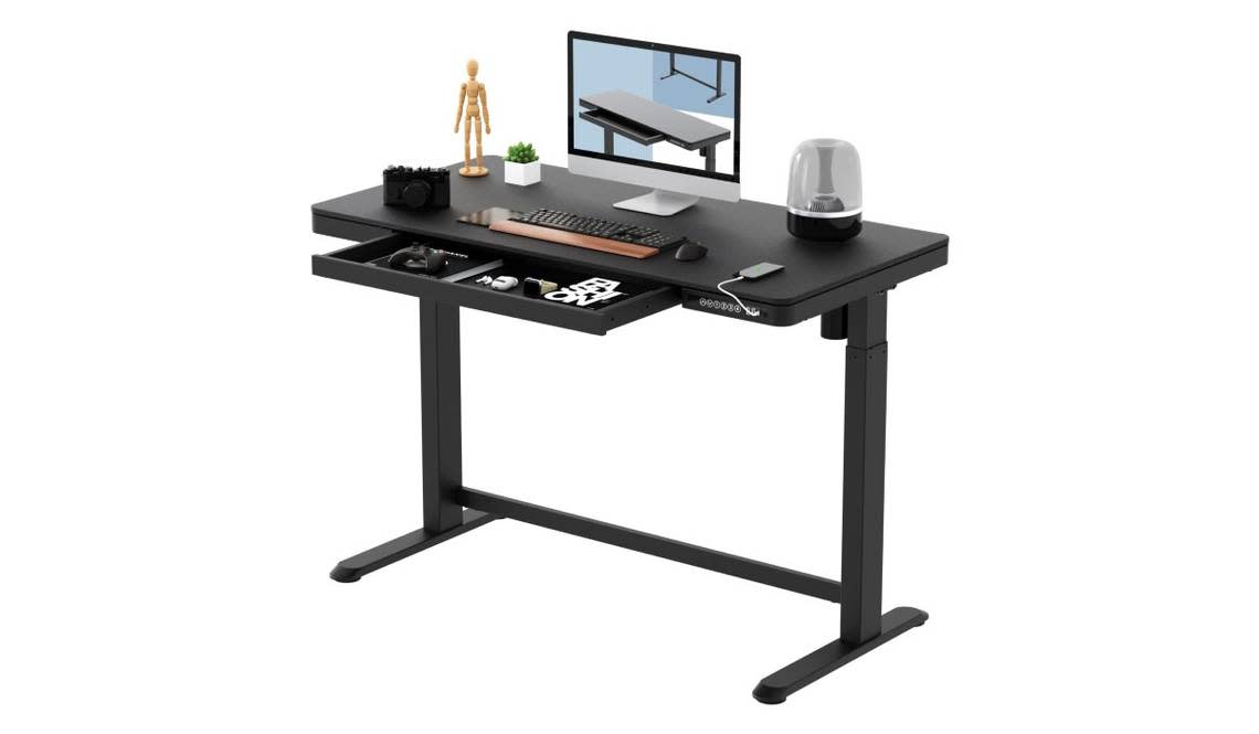 The integrated control panel, USB ports, and quick set-up make this desk an ideal choice.