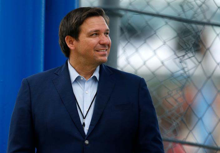 Florida Gov. Ron DeSantis at the Homestead-Miami Speedway.