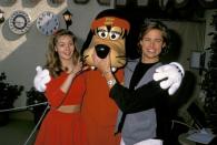 <p>Brad posses with then-girlfriend Shalene and special guest Goofy at a benefit for terminally ill children in February 1988. Brad was 24 and Shalene was <a href="https://www.popsugar.com/celebrity/photo-gallery/40921427/image/40921450/Shalane-McCall" rel="nofollow noopener" target="_blank" data-ylk="slk:only 15 at the time;elm:context_link;itc:0;sec:content-canvas" class="link ">only 15 at the time</a>.</p>