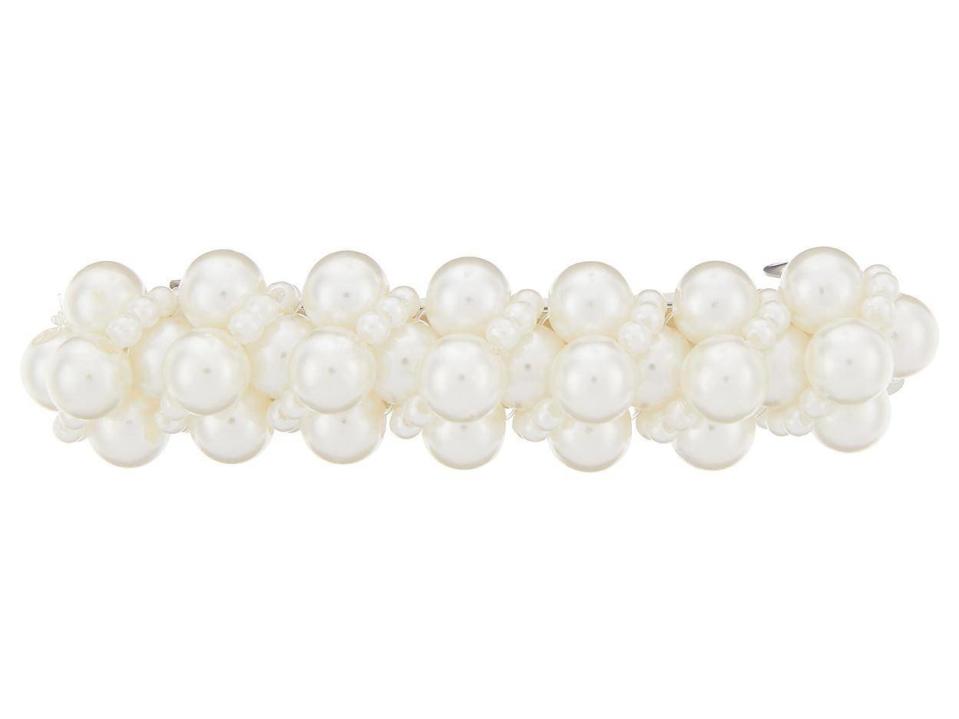 Pearl cluster barrette hair clip, £5, Accessorize