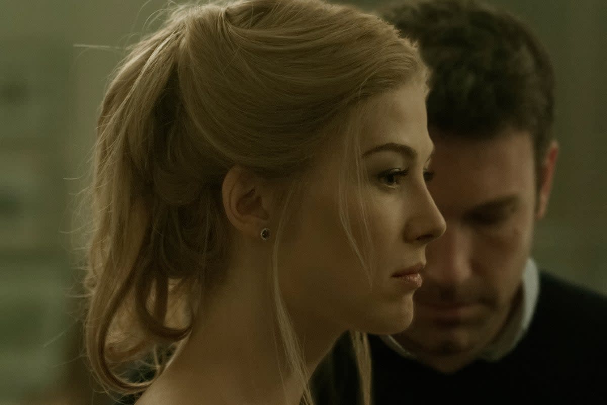 Web of lies: Rosamund Pike and Ben Affleck in ‘Gone Girl' (Fox)