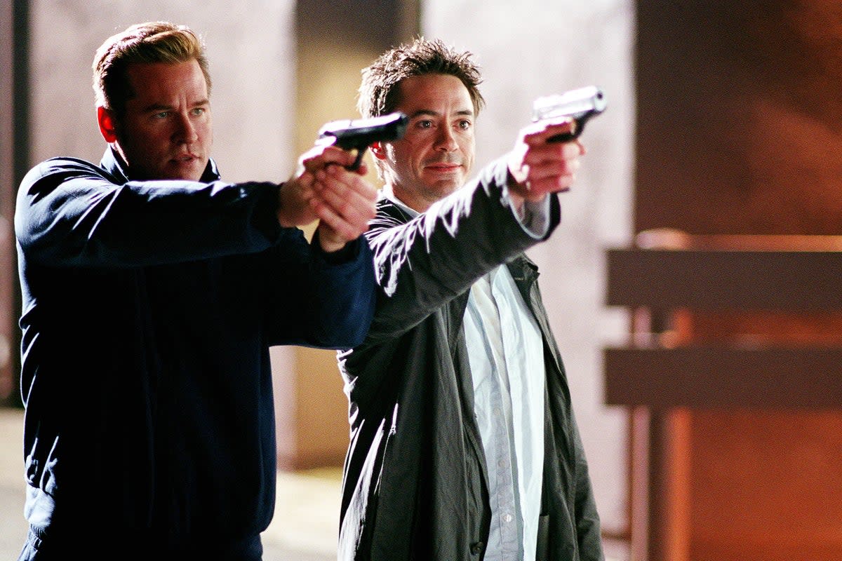 Kiss of death: Val Kilmer and Robert Downey Jr in ‘Kiss Kiss Bang Bang' (Warner Bros)