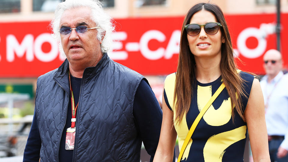 Flavio Briatore and Elisabetta Gregoraci, pictured here at the Monaco Grand Prix in 2014.