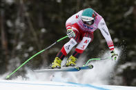 Austria's Vincent Kriechmayr skis during a men's World Cup downhill skiing race Saturday, Dec. 7, 2019, in Beaver Creek, Colo. (AP Photo/Robert F. Bukaty)