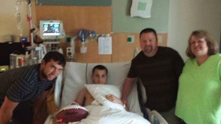 Andrew Luck's visit to an injured Indiana football player made a big impact — Twitter