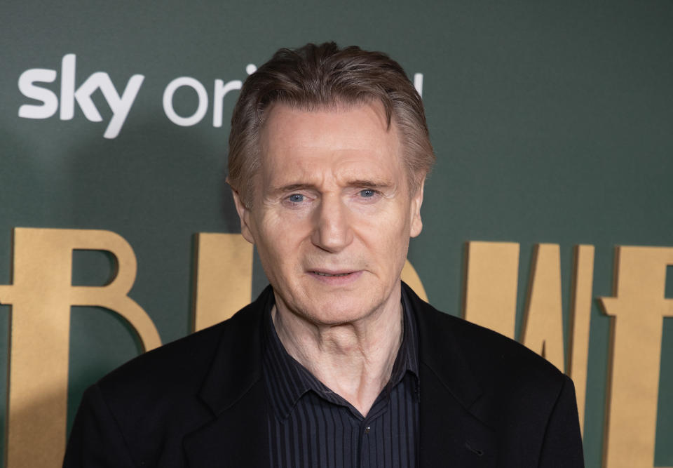Liam Neeson arrives at the UK premiere of Marlowe