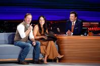 Chip and Joanna Gaines stop by Thursday night’s taping of <i>The Tonight Show Starring Jimmy Fallon</i> in N.Y.C.