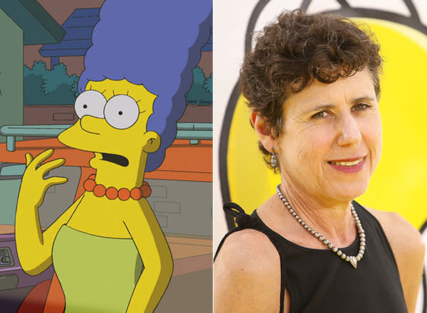 Julie Kavner provides the voice of Marge Simpson as well as her sisters Patty and Selma on "The Simpsons."