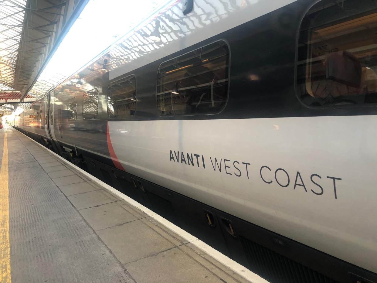 <p>Departing when? Avanti West Coast train at Crewe station in Cheshire </p> (Simon Calder)