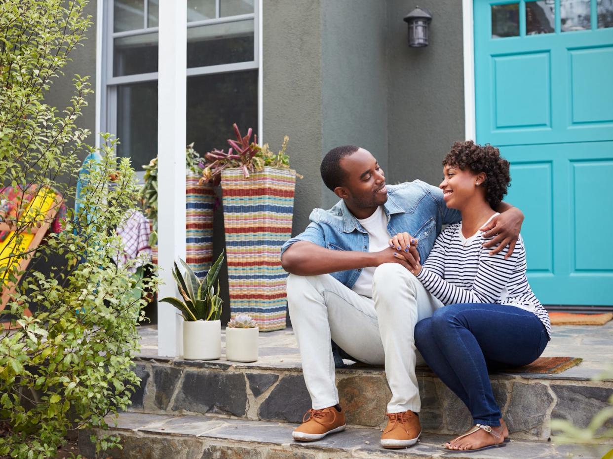 Couple buying home