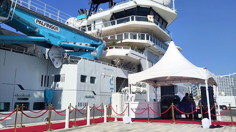 Euronews Green fue invitado a recorrer OceanXplorer durante el día de descanso de la COP28 en Dubai, diciembre de 2023.