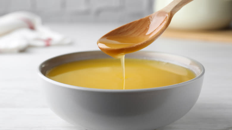 melted butter in bowl