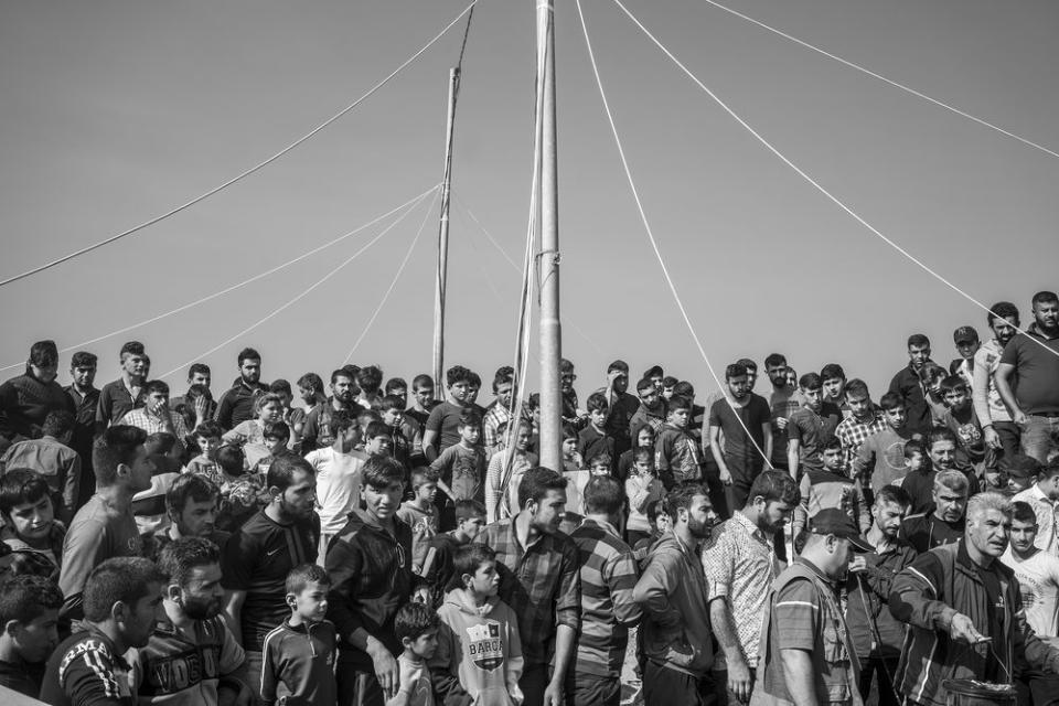 Syrian Kurdish refugees inside the Bardarash camp. | Moises Saman—Magnum Photos for TIME