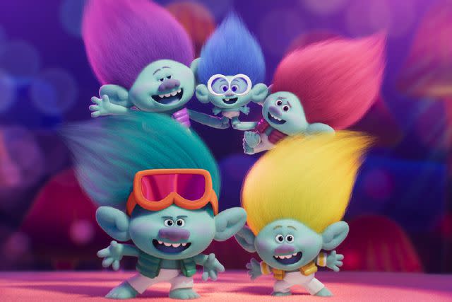 <p>Universal Pictures</p> The colorful creatures return for another song-and-dance spectacle, 'Trolls Band Together'