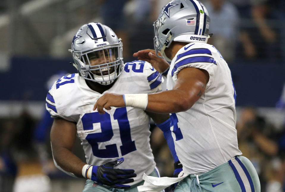 Ezekiel Elliott returns for the Cowboys this week. (AP)